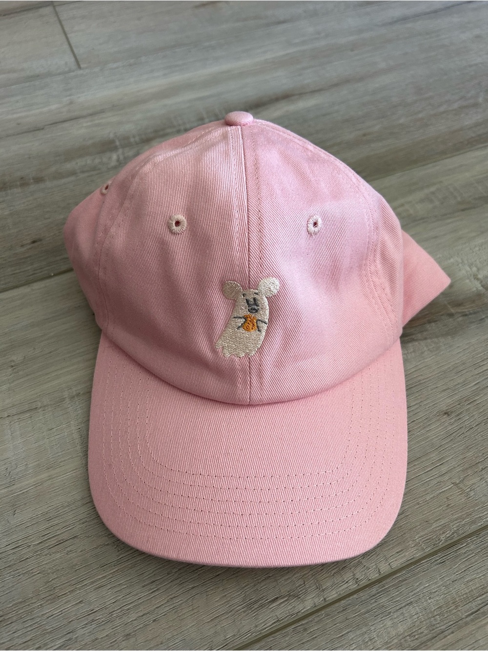 Pink Mickey Ghost Embroidered Baseball Cap
